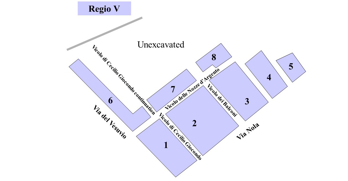 Pompeii Regio V Insula To Plans Pompei Regio V Insula A Piani